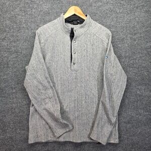 KUHL‎ Men's Gray Long Sleeve Snap Collar Pullover Sweater XL